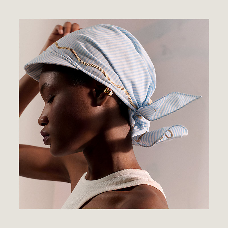 Ancre Marine triangle scarf - Blue | Hermès Mainland China